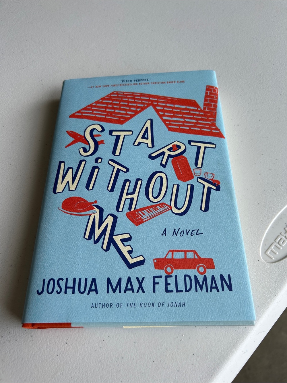 Joshua Max Feldman "Start Without Me" Hardcover Book - Light Blue & Red